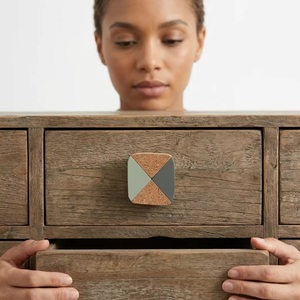 Tirador de Cajón de Madera Geométrico, Diseño Moderno y Minimalista para Muebles de Dormitorio, Sala de Estar y Baño - Product Image 2