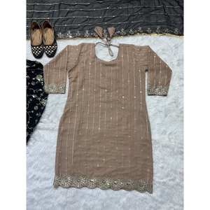 Designer Women's Party Wear Set Elegant Top <b>Dhoti</b> <b>Salwar</b> Dupatta - Product Image 4