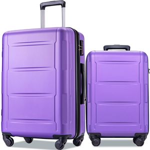 2 pezzi ABS leggero Spinner ruota Set 20 pollici + 28 pollici TSA serratura valigia espandibile - Product Image 2