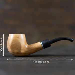 Pipa de fumar de madera hecha a mano, pipa de tabaco natural clásica, pipa de fumar de madera natural, pipa de tabaco de estilo vintage a bajo costo - Product Image 1