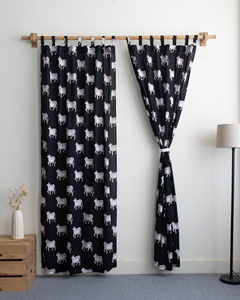 ผ้าม่านพิมพ์ลายสัตว์สไตล์วินเทจอินเดีย ทำมือ ผ้าฝ้ายตกแต่งห้องสไตล์โบโฮฮิปปี้ ผ้าม่านตกแต่งหน้าต่าง - Product Image 1