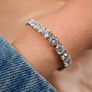 Pulsera Iced Out Drip Cuban Link con Diamantes de Moissanita, Plata 925, Estilo Hip Hop Bling, Proveedor al por Mayor - Product Image 5