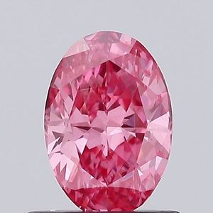 Diamant rose vif fantaisie certifié IGI, cultivé en laboratoire, taille ovale, diamant non monté pour la vente en gros de bijoux fins - Product Image 1