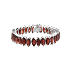 Garnet <b>Bracelet</b> in 92.5 Sterling Silver KLSB-20027 - Product Image 1