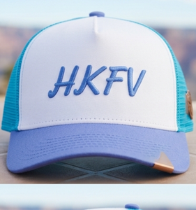 Gorra Trucker Blanca con Panel de Malla Azul, Logotipo ODM/OEM en el Panel Frontal, Ajustable, Unisex, Informal, para Adultos, Uso en Primavera/Verano - Product Image 1