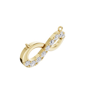 Aarinya Infinity Pendant <b>Charm</b> 18K Gold Lab Grown Diamond Round Brilliant Cut IGI Certified Gold Plated VVS1 Wedding & Gift - Product Image 6