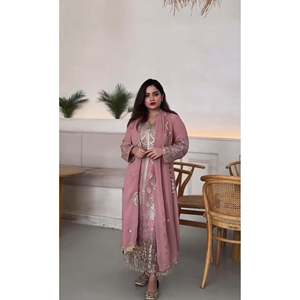 Conjunto de parte superior inferior y Dupatta para mujer con trabajo de secuencia de bordado pesado elegante - Product Image 6
