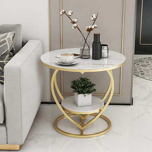 Factory Direct Sale Luxury Furniture Heart <b>Table</b> <b>Gold</b> Plated Metal Corner <b>Table</b> for Living Room, Drawing Room, Office India Sale - Product Image 1