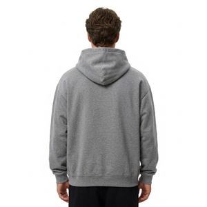<b>Men's</b> Oversized Hooded Sweatshirt Solid <b>green</b> Color Fleece Cotton Casual Autumn Wear Pocket Design Regular Fit - Product Image 6