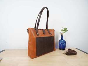 Bolso Tote de Cuero PU Vintage para Mujer, Gran Capacidad, Impermeable, Patrón Geométrico, Cierre de Cremallera, Bolso de Hombro, Regalo de San Valentín - Product Image 2