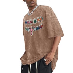 Camiseta Oversize para Hombre, de Algodón, Manga Corta, Hombros Caídos, Ajuste Holgado, Estilo Urbano - Product Image 2