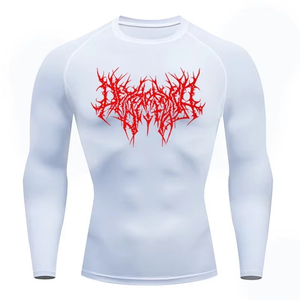 <b>Men</b> Rash Guard <b>Men</b> Running Sport T <b>Shirt</b> <b>Men</b> <b>Compression</b> Fitness Tops Tee Quick Dry Tight Training Gym Skin Irritation in Water - Product Image 3