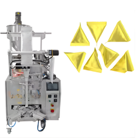 Machine d'emballage automatique unique pour sachets pyramidaux en acier inoxydable à scellage 3 côtés, 50 sachets/min, 220V, pour plastique/papier/pâte de tomate