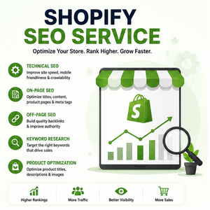 Servicio Profesional de SEO para Shopify para Mejores Posiciones, Mayor Volumen de Ventas y Crecimiento del Comercio Electrónico - Versión Stock para Internet Compatible con MAC - Product Image 1