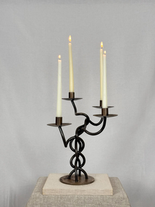 Durable And Light Weight Handcrafted Decorative Iron <b>Candle</b> Holder Stand with Modern Design for Home, Hotel and Restaurant - Product Image 3