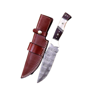 Custom Handmade Damascus Steel Savage Soulblade -11" Hand Forged Hunting <b>Knife</b> With Wooden & <b>Bone</b> <b>Handle</b> & Leather Sheath - Product Image 5