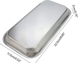 Bandeja Rectangular Plana de Acero Inoxidable para Instrumentos Médicos Quirúrgicos, Bandeja de Almacenamiento y Esterilización para Laboratorio, Hospital y Consultorio Dental - Product Image 4