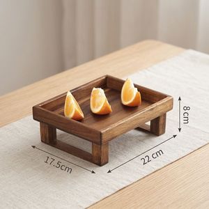 Bandeja de Servir de Madera de Acacia Premium con Soporte Elevado, Bandeja Decorativa para Exhibición de Frutas para Cocina, Mesa de Comedor y Hotel - Product Image 5