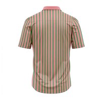 Chemise habillée unisexe vintage décontractée à rayures sublimées, prête à être expédiée, pour sororité, boutonnée, écologique, USA