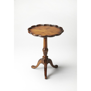 Traditional <b>Round</b> Wooden Coffee <b>Table</b> With Tapered Base Handmade Antique Style Living Room Furniture Customized <b>Side</b> <b>Table</b> - Product Image 6