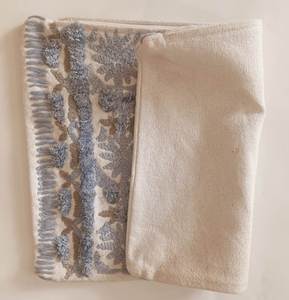 Bohemian Embroidered Cotton Linen <b>Cushion</b> <b>Cover</b> with Floral Pattern Zipper Closure Rectangle Home Decor - Product Image 4