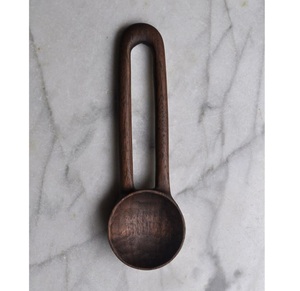 Cuillère élégante en bois avec manche noir, ustensile de cuisine raffiné, cuillère de mariage, qualité supérieure, fabriquée en Inde - Product Image 6