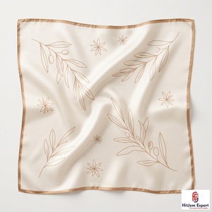 Wholesale Premium Printed Short <b>Scarf</b> Fabric OEM ODM White Label Textile Factory Custom Fashion Products Manufacturer - Product Image 2