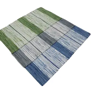 Tapetes de pano de algodão feito sob encomenda, tapetes chindi para toalha de tecido