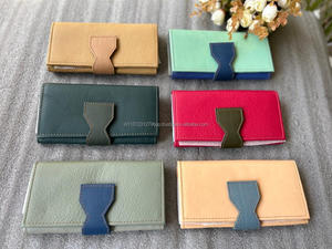 กระเป๋าคลัทช์หนังรีไซเคิลแฮนด์เมดแท้ของผู้หญิง,กระเป๋าสตางค์มีหูจับสีเยอะทันสมัยกระเป๋าใส่บัตรเอทีเอ็ม - Product Image 4