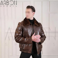 Veste en cuir texturé de mode d'hiver, couleur marron, bon fournisseur, service OEM ODM personnalisé avec prix de gros