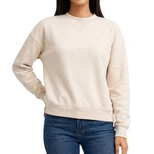 Direct Factory Cotton Womens Sweatshirt With Zipper Soft Anti Shrink Comfortable Winter Wear ODM - Product Image 5