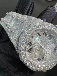 Reloj de Lujo para Hombre con Moissanita VVS que Pasa el Test de Diamantes, de Fábrica, con Incrustaciones de Alta Calidad, Mecánico Automático - Product Image 6