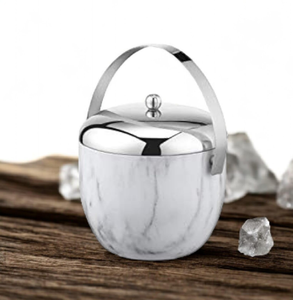 Cubo de Hielo Cuadrado de Piedra Blanca con Espacio para Botella de Champán, Elegante Enfriador de Bebidas para Fiestas - Product Image 5