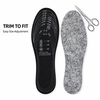 Semelles intérieures en feutre et latex pour l'hiver, chaudes, pour hommes et femmes, à découper sur mesure, coussin thermique, chauffe-pieds, inserts pour chaussures et bottes