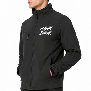 Herren Leichtgewicht Softshell-Jacke mit Reißverschluss Komfortable Athletische Moderne Winddichte Freizeitjacke für Outdoor-Aktivitäten Reguläre Passform - Product Image 3