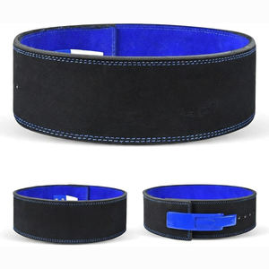 เข็มขัดยกน้ำหนักหนังแท้แบบมีคันโยกพร้อมโลโก้สำหรับออกกำลังกายและเพาะกาย - Product Image 3