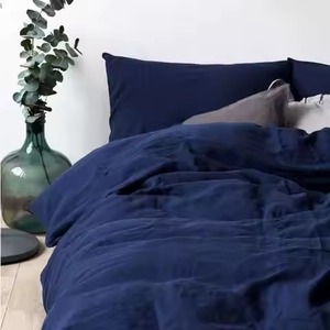 Juego de Funda Nórdica Ecológica de Color Sólido Natural, Ropa de Cama de Lino Lavado, 2 Fundas de Almohada a Juego, Suaves con Botones, para Hogar u Hospital - Product Image 5