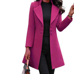 Manteau long en coton et laine, dernière collection, double boutonnage, avec ceinture, élégant et chaud pour homme - Product Image 2