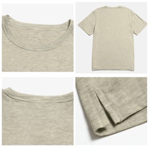 เสื้อยืดแขนสั้นผสมไลโอเซลล์และขนสัตว์ ระบายอากาศได้ดี ซึมซับเหงื่อ ใส่สบายผิว น้ำหนักเบา เหมาะสำหรับออกกำลังกายกลางแจ้งและฟิตเนส สำหรับผู้ชาย - Product Image 6