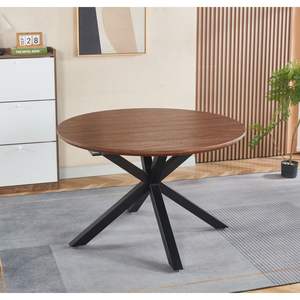 120/160/200x120x75cm Pata de metal extensible Mesa de comedor superior de MDF Mesa de oficina y mesa de centro - Product Image 4