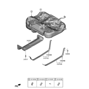 Nouveaux réservoirs de carburant et becs de remplissage Grandeur/Azera 31220L1000 - Product Image 2
