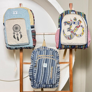 Mochila para exterior de cáñamo 2025 ecológica, mochila personalizada de yute para ordenador portátil para hombres y mujeres, mochilas escolares de viaje, novedad de 100% - Product Image 4