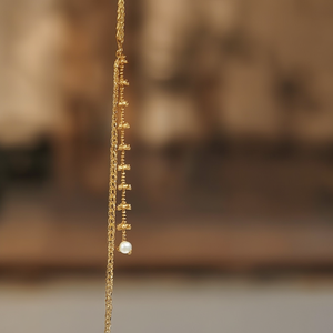 Fashion Alloy Gold Plated Oxidized Polish Casual Ear Chains Jewellery - Product Image 3