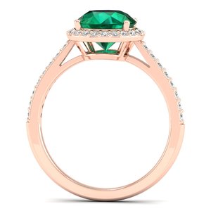 REYES High Quality 925 Sterling <b>Silver</b> Moissanite with <b>Emerald</b> Gemstone Solitaire <b>Ring</b> Perfect Gift Fine Jewelry For Women - Product Image 4