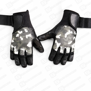 Gants de frappeur de baseball en cuir de vachette véritable de couleur noire Camou Design Gants de frappeur de baseball en cuir de sublimation - Product Image 2