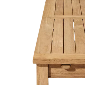Mesa de Comedor Extensible Clásica para Exteriores, Madera de Teca Sólida, Extensión de Hoja de Mariposa, Muebles Duraderos para Patio, Jardín y Resort - Product Image 2