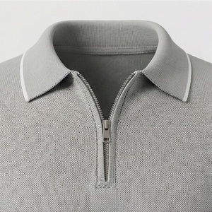 Chemises Polo Homme de Haute Qualité en Gros à Prix Abordable, Personnalisables avec Logo, en Coton, Grandes Tailles, Demi-Zip, Haut de Sport Décontracté - Product Image 4