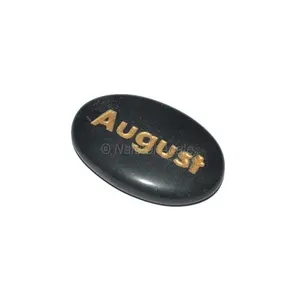 Holen Sie sich Black Agate August Engraved Stone | Lieferant von gravierten Steinen