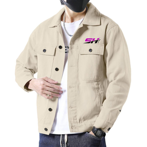 Premium Style <b>Men</b> <b>Denim</b> <b>Jacket</b> Casual Slim Long Sleeve Winter Multi Pocket Fashion Outdoor 100% Cotton <b>Men</b> Classic <b>Denim</b> <b>Jacket</b> - Product Image 1