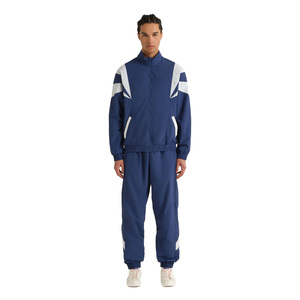 Men's Blue Winter Streetwear Tracksuit Full Length Regular Fit Turn-<b>down</b> Collar Polyester Sporty Print Breathable Casual Wear - Product Image 2